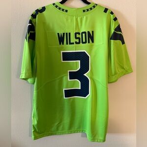 Russell Wilson #3 Seahawks Color Rush Action Green Limited Jersey Size XL